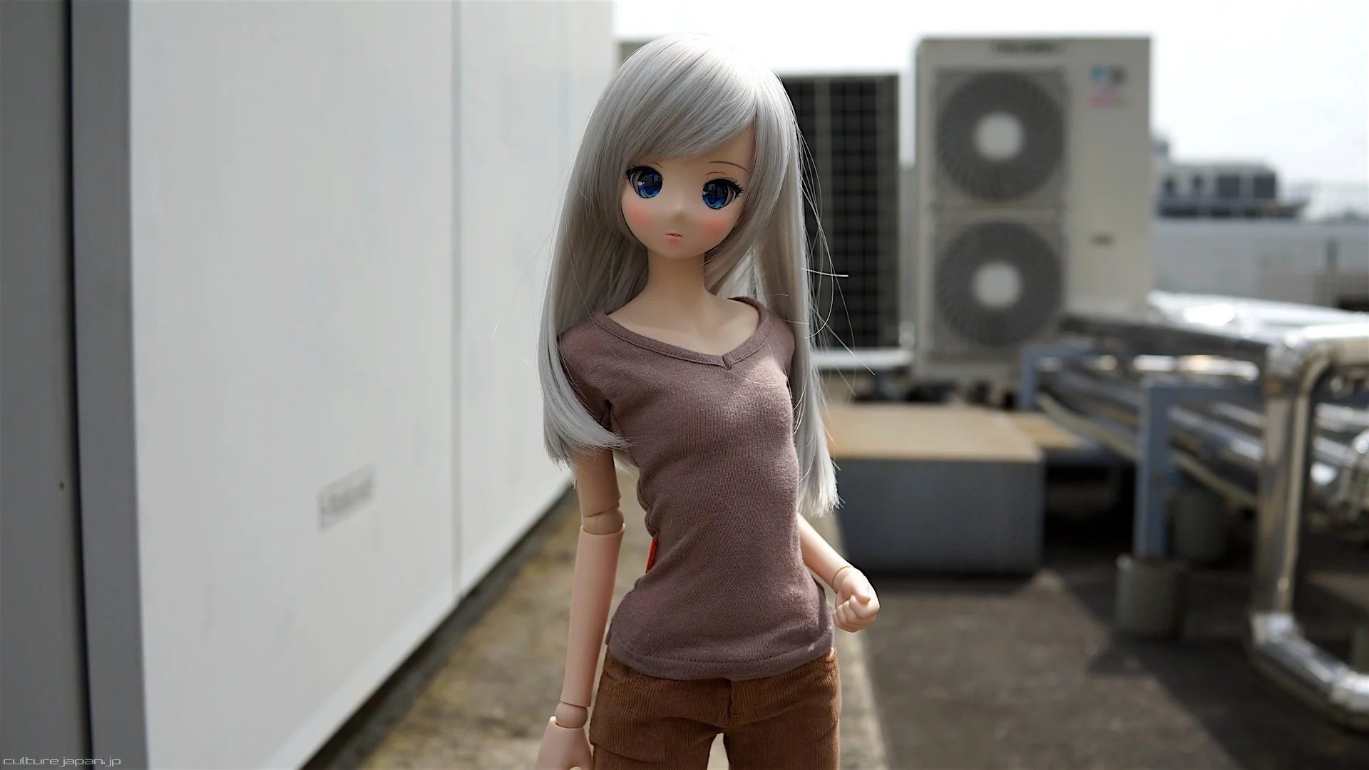 Ballerina V-Neck T-Shirt (Light Brown) - Image 4