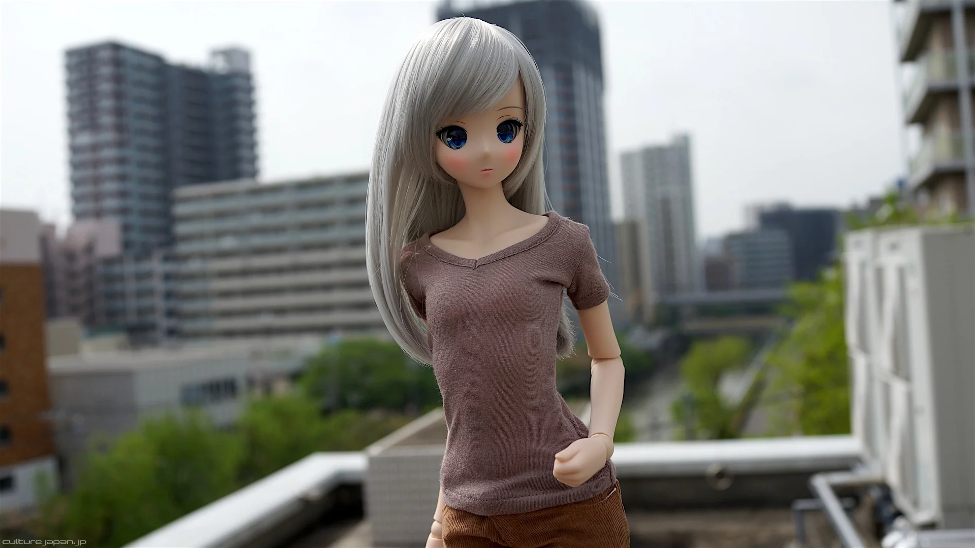 Ballerina V-Neck T-Shirt (Light Brown) - Image 6