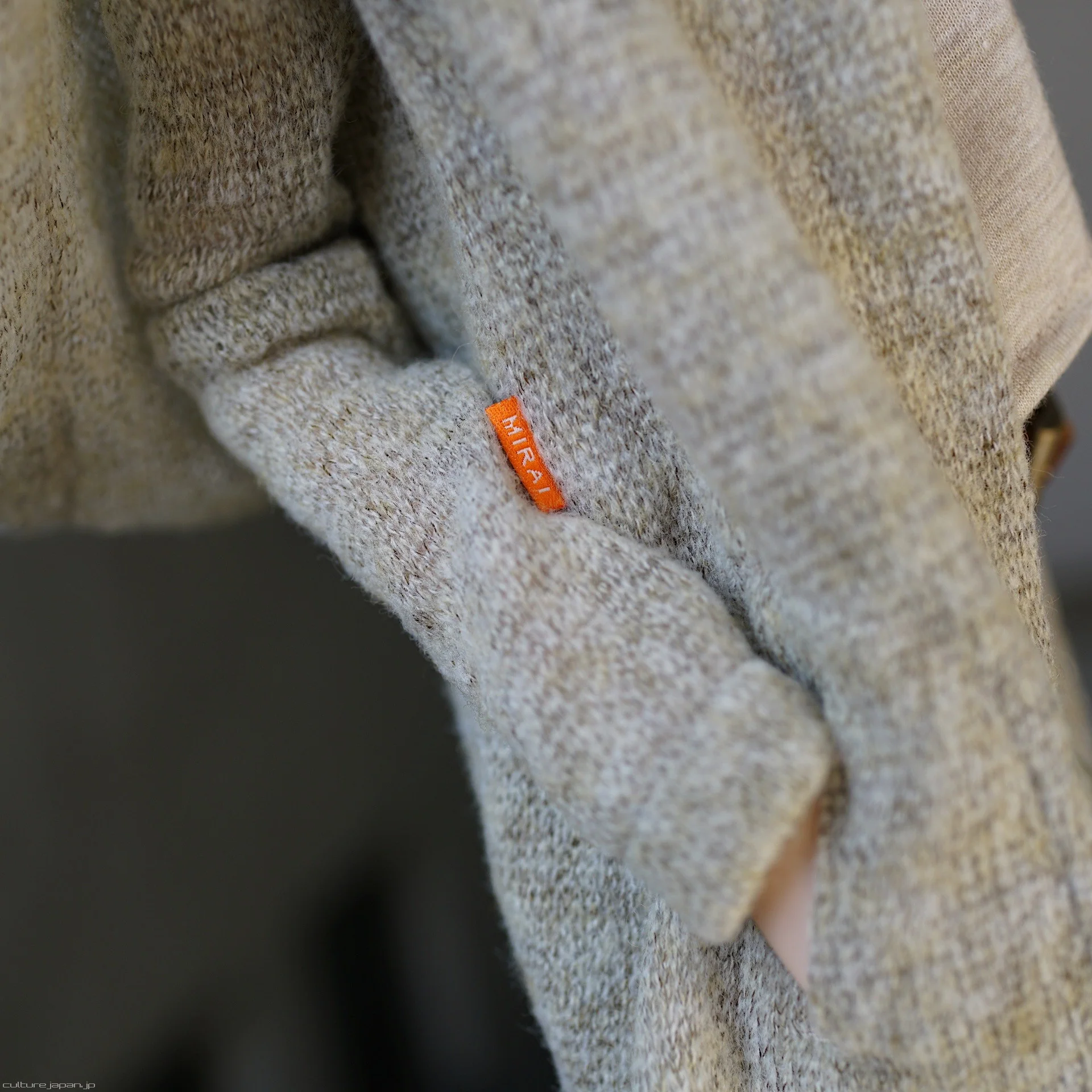 Hoodie Knit Coat (Beige-ish) - Image 2