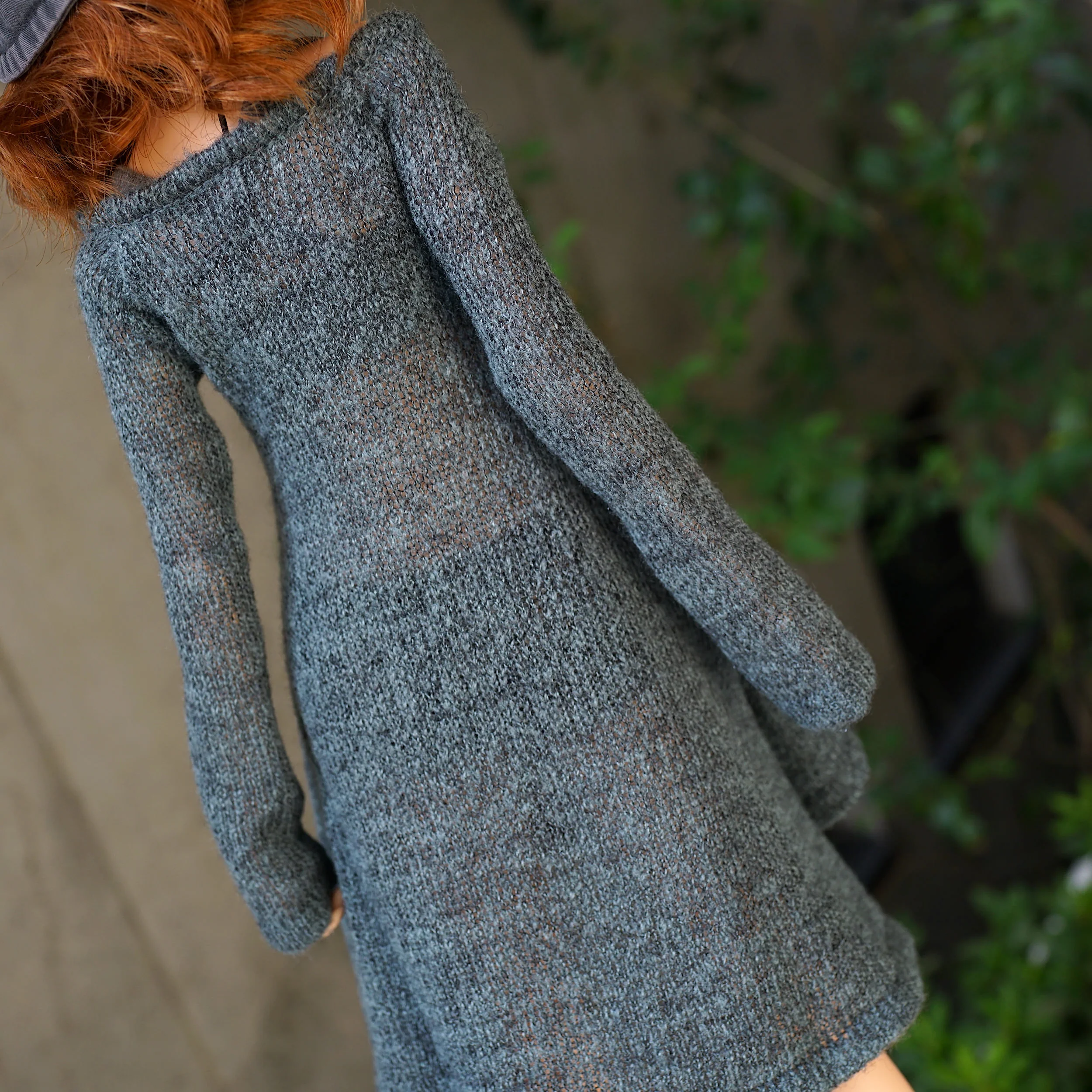 Irregular Hem Sweater (Ash Blue) - Image 8