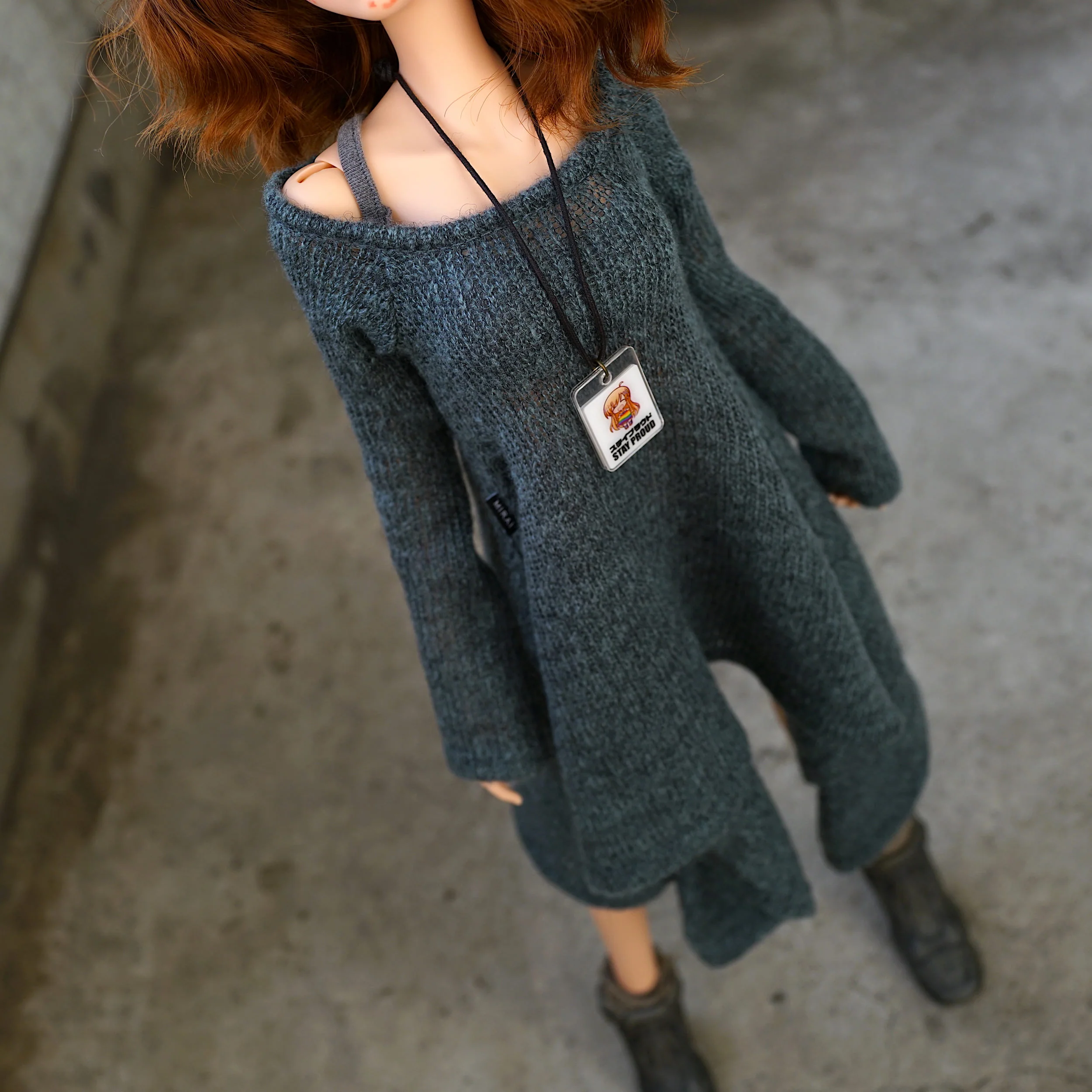 Irregular Hem Sweater (Ash Blue) - Image 9