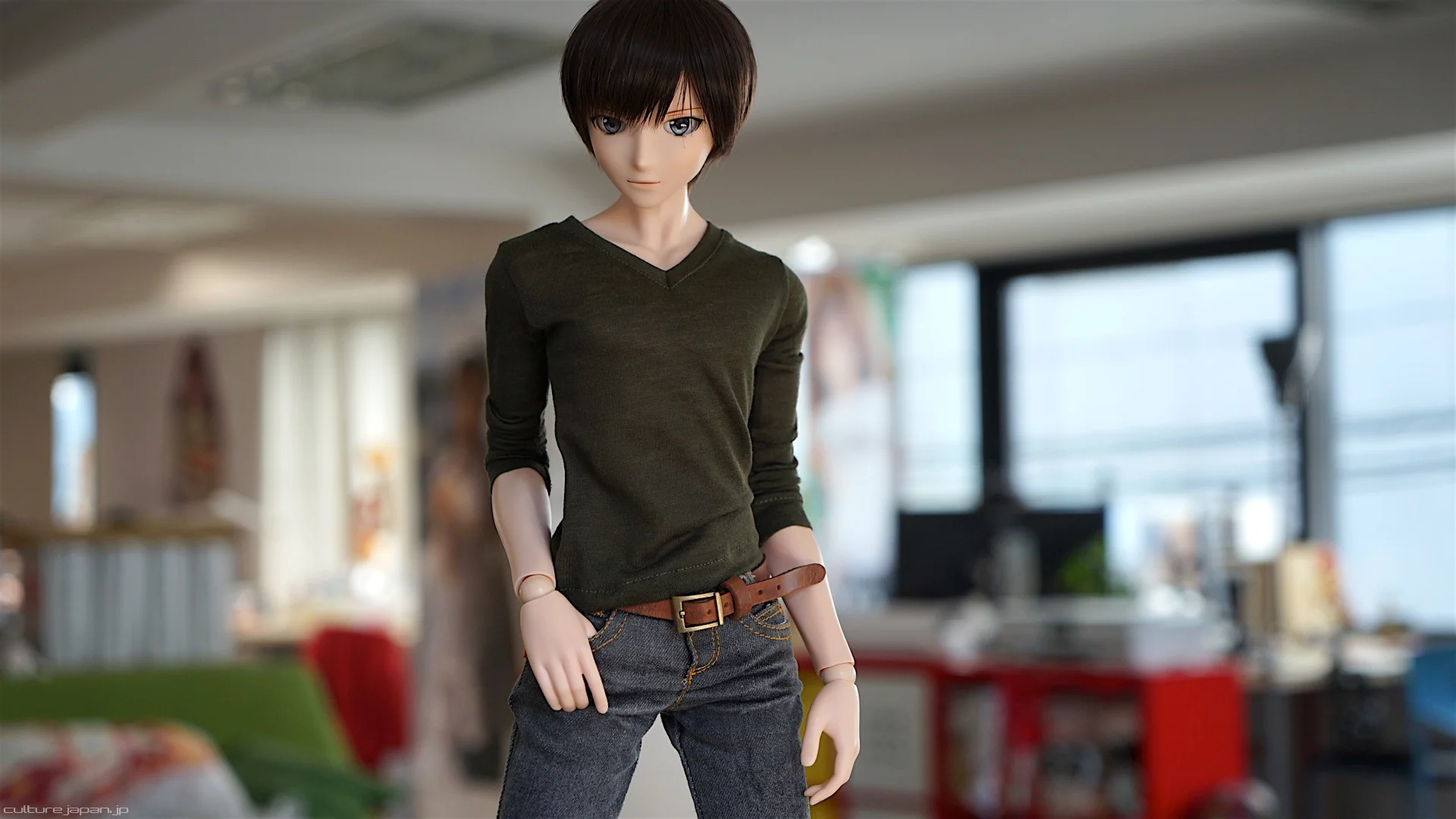 Long Sleeve V-Neck (Green) - Image 2