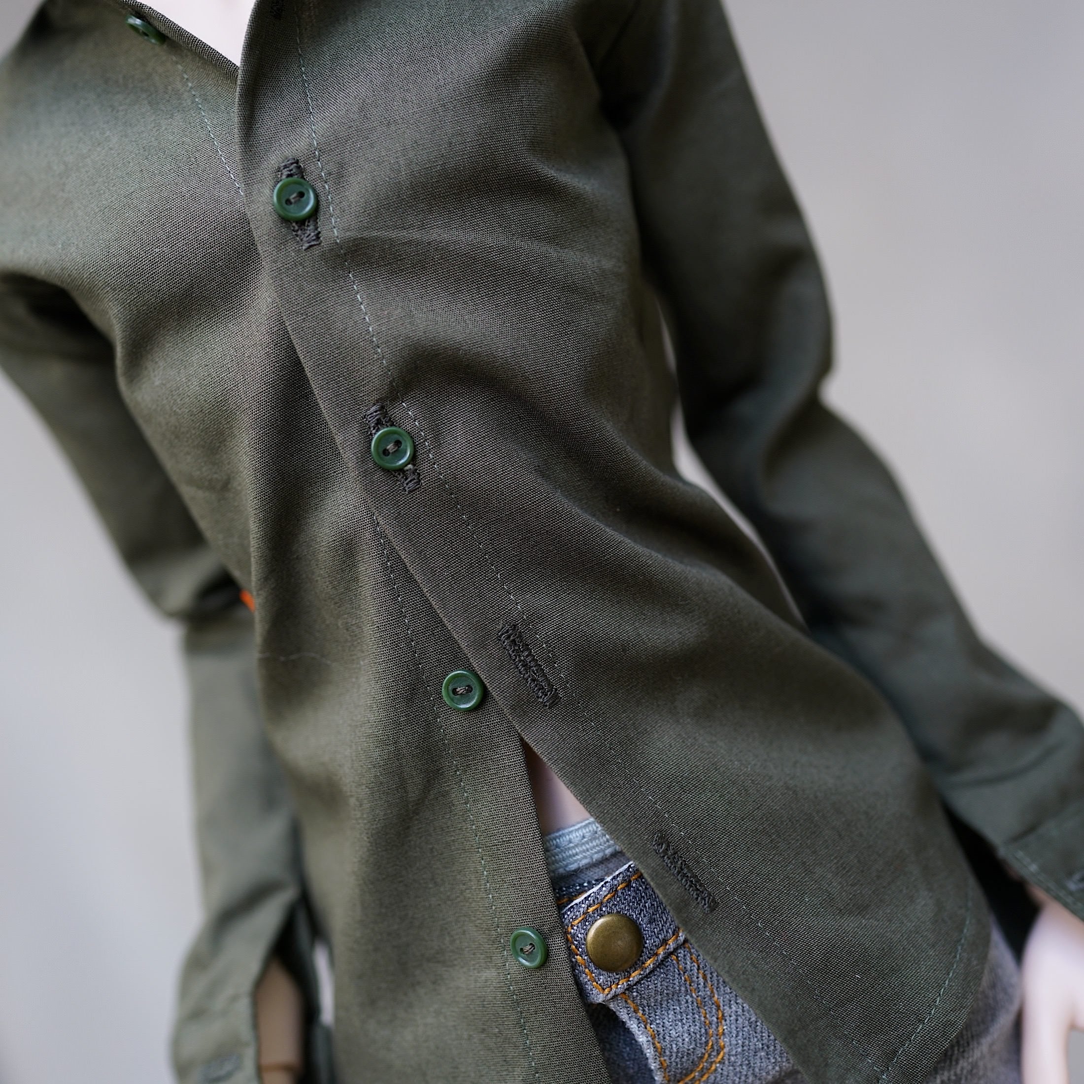 Mens Shirt (Khaki Green) - Image 5