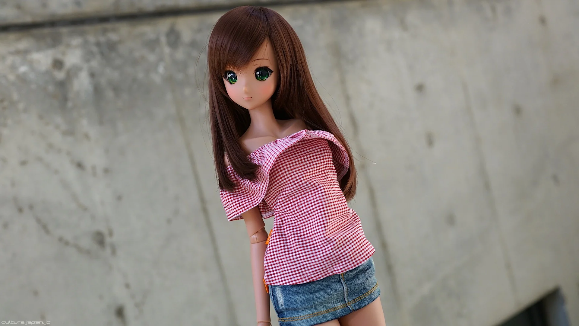 Off Shoulder Blouse Gingham Red - Image 7
