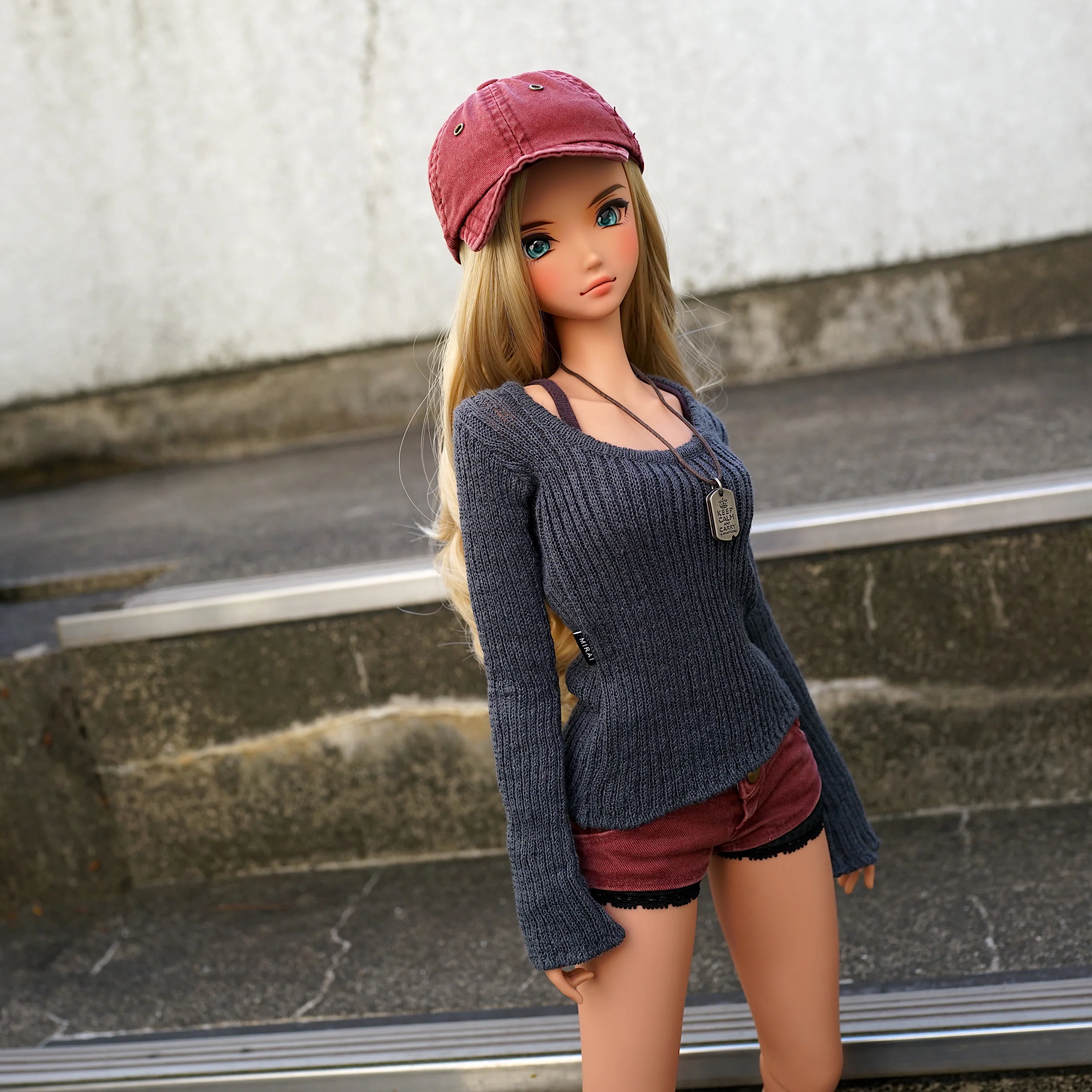 Rib Knit Sweater (Ash Blue) - Image 2