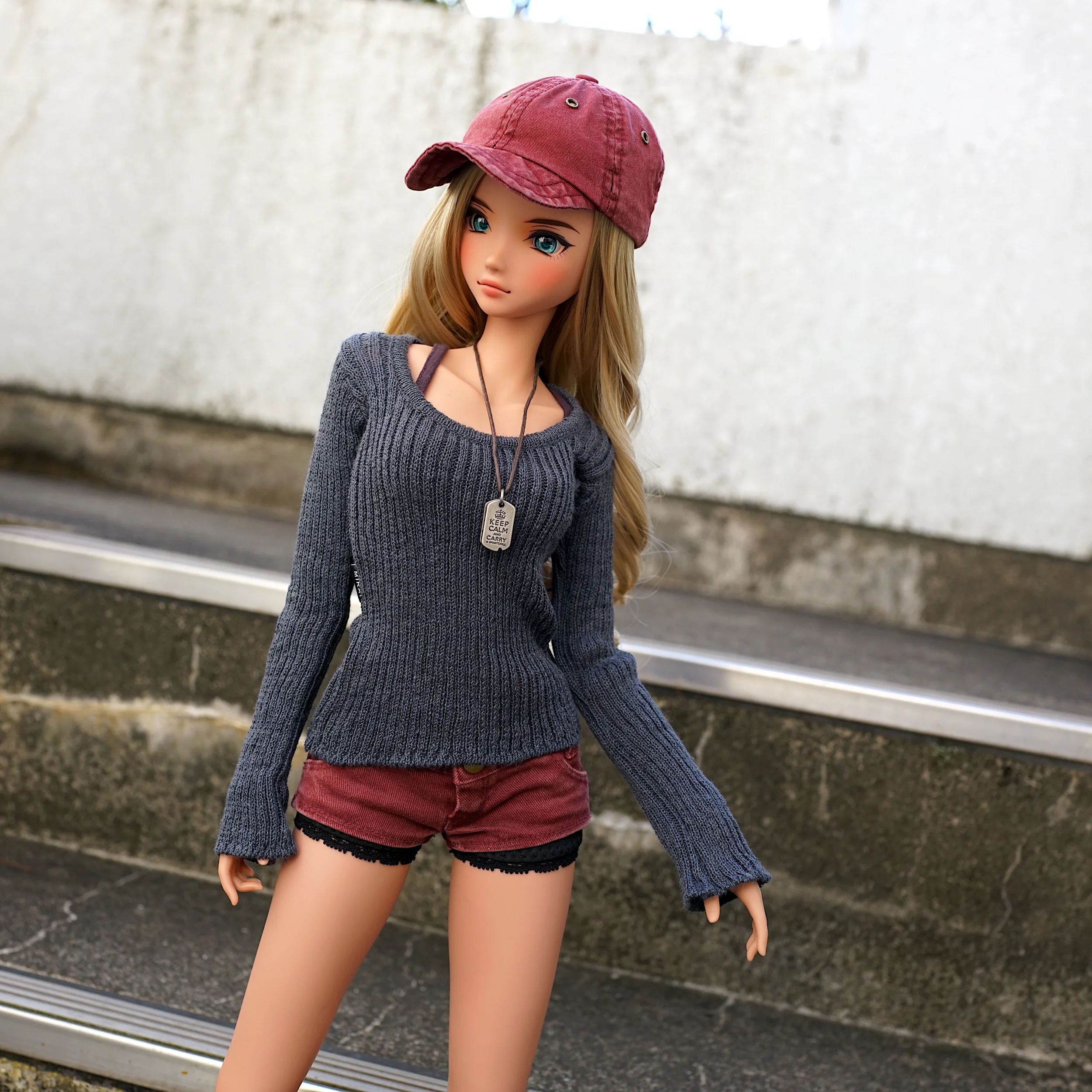 Rib Knit Sweater (Ash Blue) - Image 7