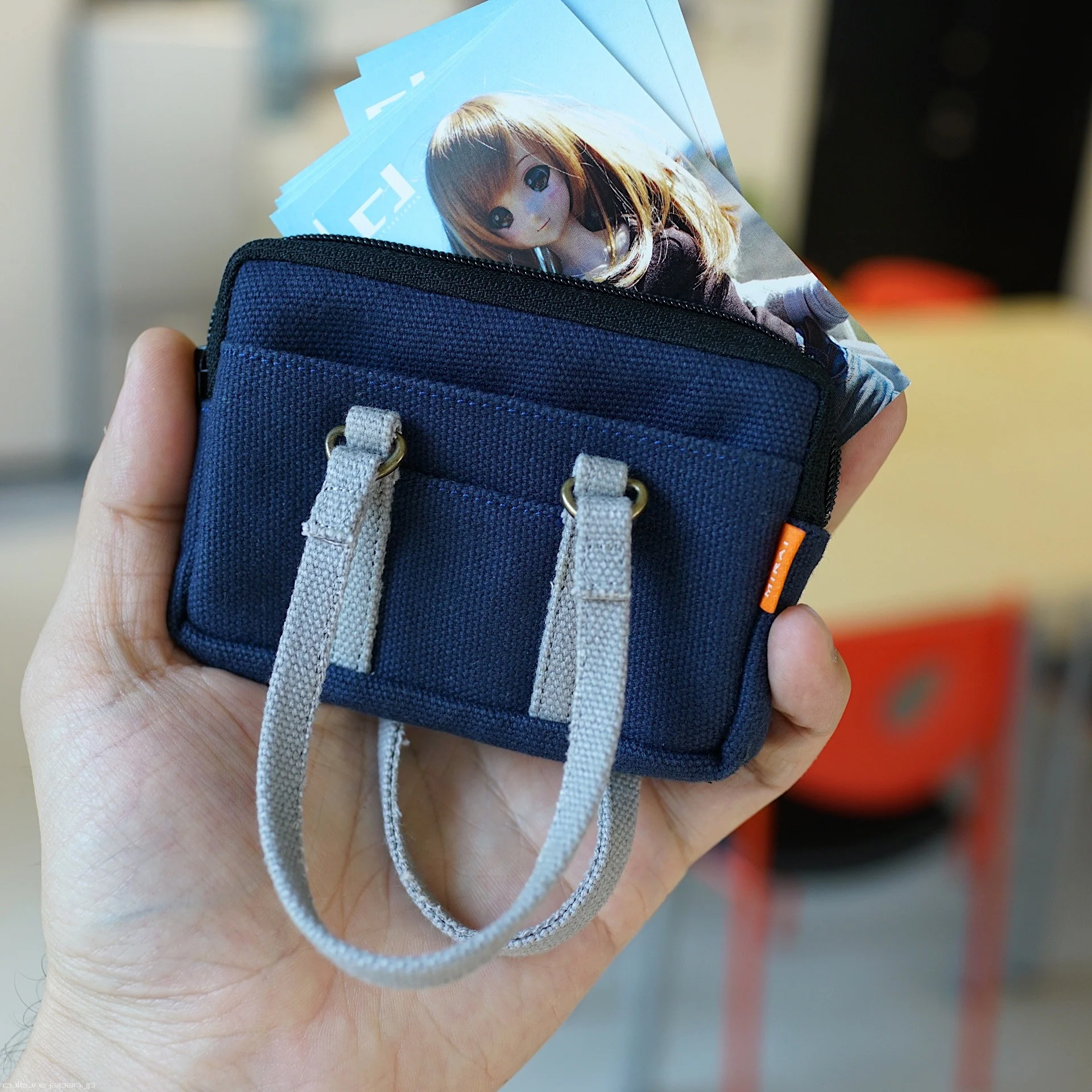Canvas School Bag (Navy) - Image 2