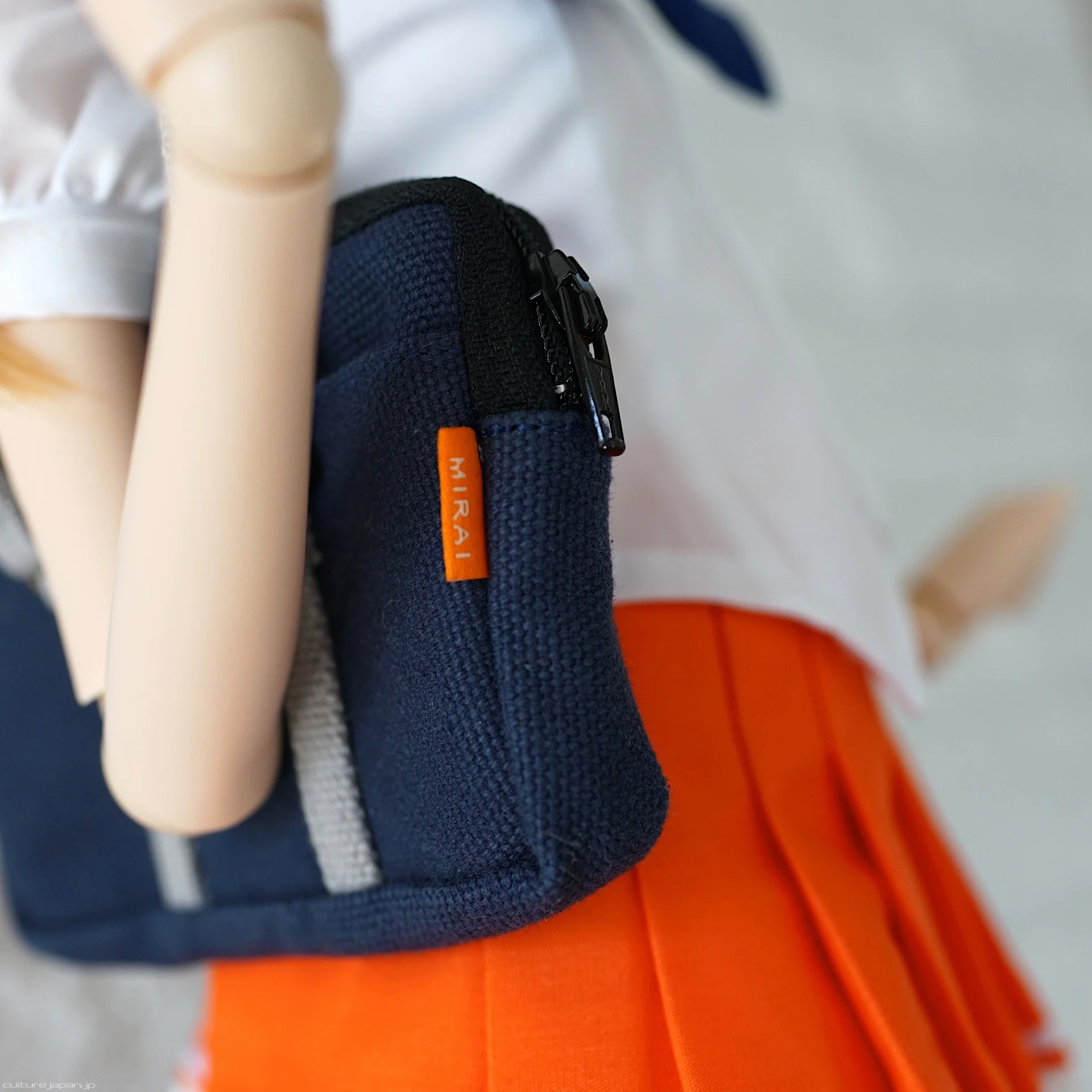 Canvas School Bag (Navy) - Image 4